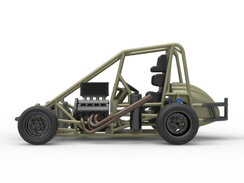 Pavement Midget car Base Scale 1 to 25 Modelo de Impressão 3D