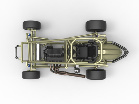 Pavement Midget car Base Scale 1 to 25 Modelo de Impressão 3D