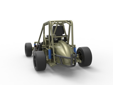 Pavement Midget car Base Scale 1 to 25 Modelo de Impressão 3D