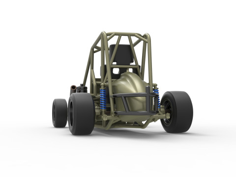Pavement Midget car Base Scale 1 to 25 Modelo de Impressão 3D