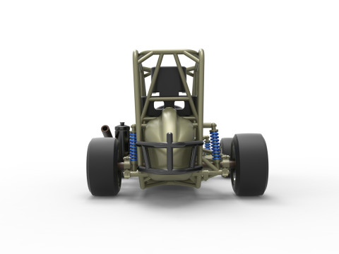 Pavement Midget car Base Scale 1 to 25 Modelo de Impressão 3D