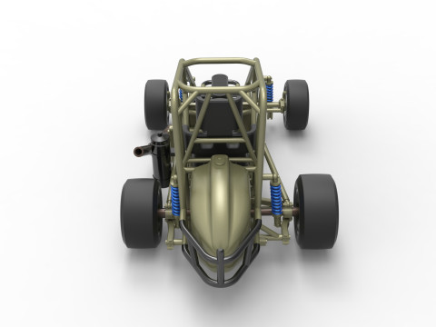 Pavement Midget car Base Scale 1 to 25 Modelo de Impressão 3D