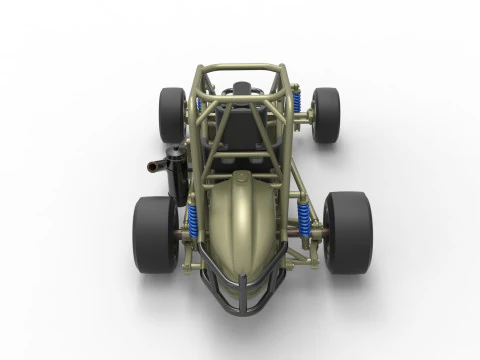 Escala b&aacute;sica do carro Pavement Midget de 1 a 25 Modelo de Impressão 3D