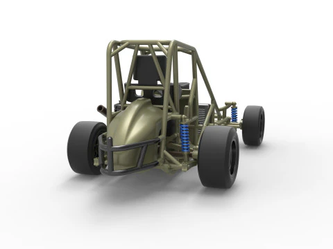 Escala b&aacute;sica do carro Pavement Midget de 1 a 25 Modelo de Impressão 3D