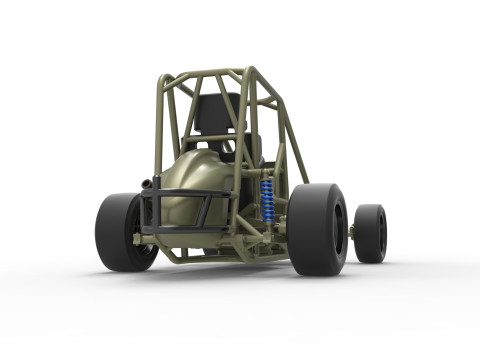 Pavement Midget car Base Scale 1 to 25 Modelo de Impressão 3D