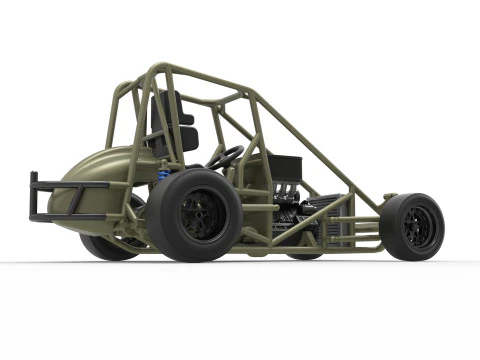 Escala b&aacute;sica do carro Pavement Midget de 1 a 25 Modelo de Impressão 3D
