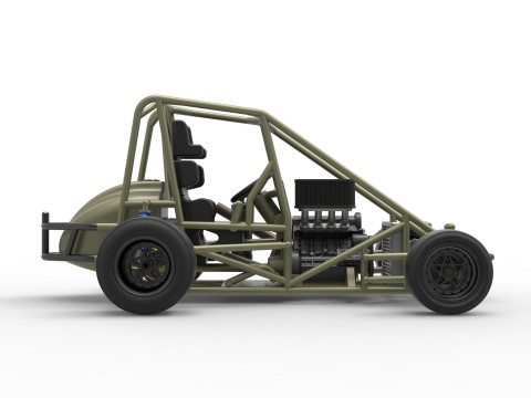 Pavement Midget car Base Scale 1 to 25 Modelo de Impressão 3D