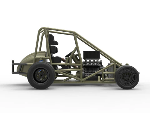 Escala b&aacute;sica do carro Pavement Midget de 1 a 25 Modelo de Impressão 3D