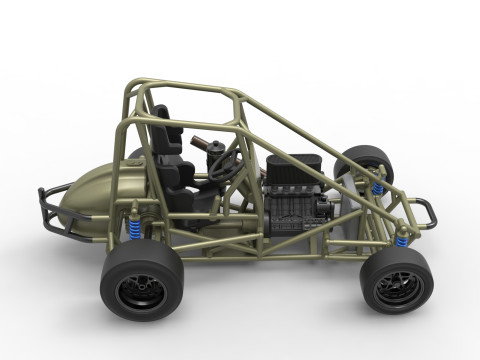 Pavement Midget car Base Scale 1 to 25 Modelo de Impressão 3D
