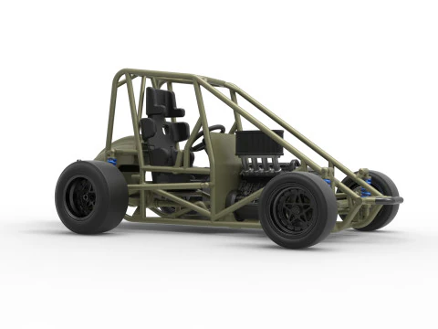 Escala b&aacute;sica do carro Pavement Midget de 1 a 25 Modelo de Impressão 3D
