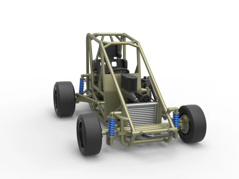 Escala b&aacute;sica do carro Pavement Midget de 1 a 25 Modelo de Impressão 3D
