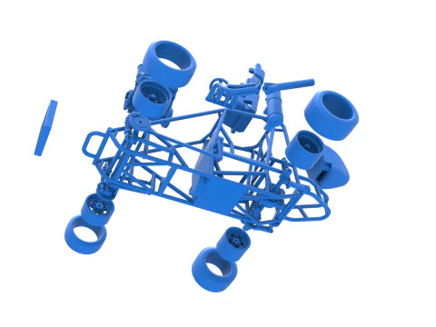 Escala b&aacute;sica do carro Pavement Midget de 1 a 25 Modelo de Impressão 3D