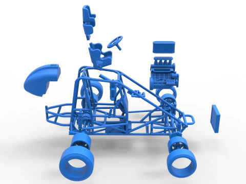 Escala b&aacute;sica do carro Pavement Midget de 1 a 25 Modelo de Impressão 3D