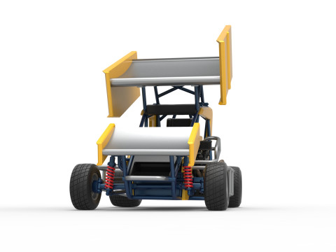 Winged 600 Micro sprint car Scale 1 to 25 Modelo de Impressão 3D
