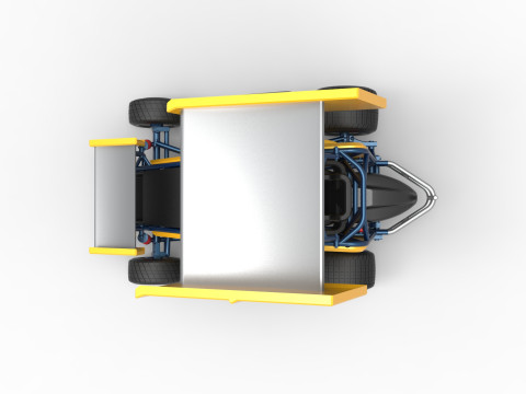 Winged 600 Micro sprint car Scale 1 to 25 Modelo de Impressão 3D
