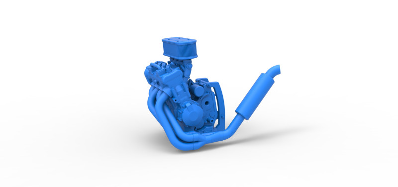 Engine of 600 Micro sprint car Scale 1 to 25 3D Принт Модель .c4d .max .obj .3ds .fbx .stl .blend 