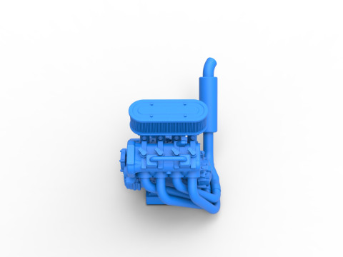 Engine of 600 Micro sprint car Scale 1 to 25 3D Принт Модель