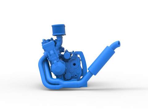 Engine of 600 Micro sprint car Scale 1 to 25 3D Принт Модель
