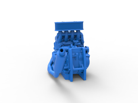 Engine of 600 Micro sprint car Scale 1 to 25 3D Принт Модель