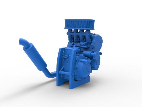 Engine of 600 Micro sprint car Scale 1 to 25 3D Принт Модель