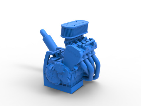 Engine of 600 Micro sprint car Scale 1 to 25 3D Принт Модель
