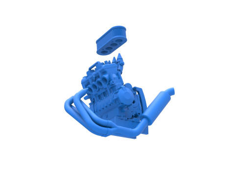 Engine of 600 Micro sprint car Scale 1 to 25 3D Принт Модель