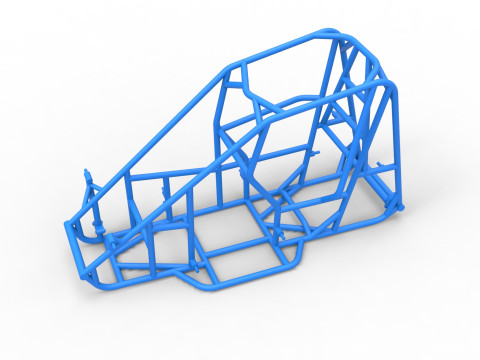 Frame of 600 Micro sprint car Scale 1 to 25 3D Принт Модель