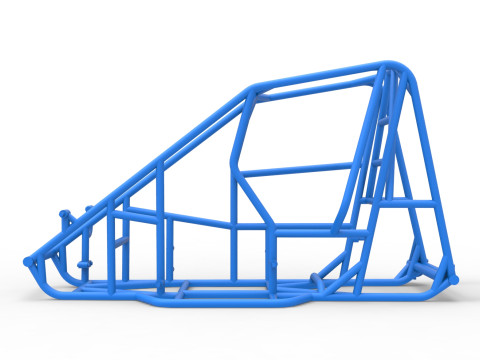 Frame of 600 Micro sprint car Scale 1 to 25 3D Принт Модель