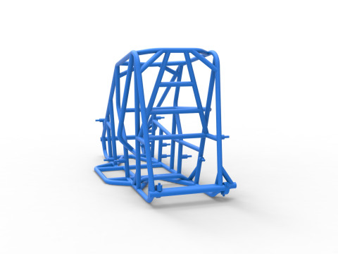 Frame of 600 Micro sprint car Scale 1 to 25 3D Принт Модель