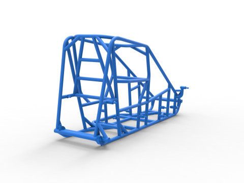 Frame of 600 Micro sprint car Scale 1 to 25 3D Принт Модель