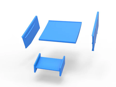 Wings of Sprint car Scale 1 to 25 3D Print Model