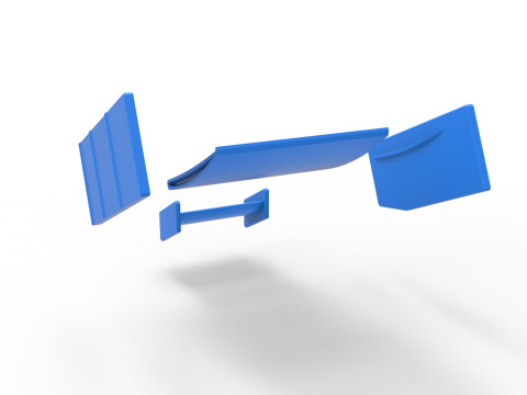 Wings of Sprint car Scale 1 to 25 3D 打印模型