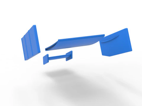 Wings of Sprint car Scale 1 to 25 3D Print Model