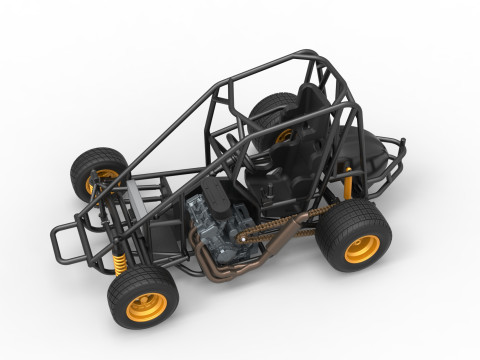 600 Micro sprint car Base Scale 1 to 25 3D Принт Модель