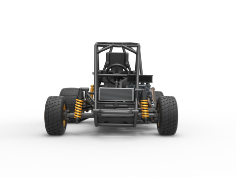 600 Micro sprint car Base Scale 1 to 25 3D Принт Модель