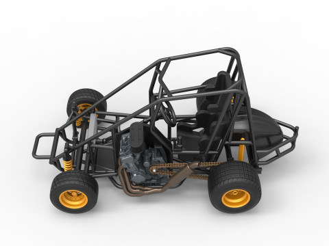 600 Micro sprint car Base Scale 1 to 25 3D Принт Модель