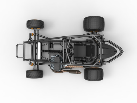 600 Micro sprint car Base Scale 1 to 25 3D Принт Модель
