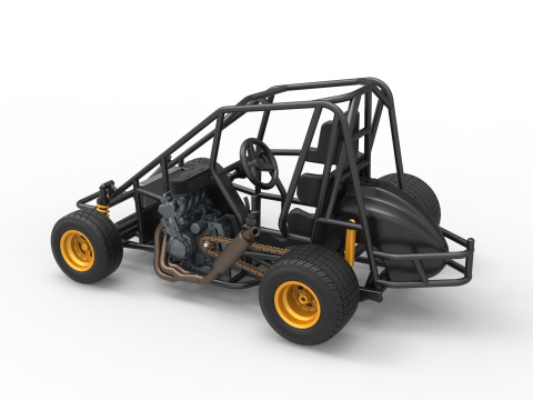 600 Micro sprint car Base Scale 1 to 25 3D Принт Модель
