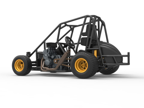 600 Micro sprint car Base Scale 1 to 25 3D Принт Модель