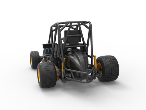 600 Micro sprint car Base Scale 1 to 25 3D Принт Модель