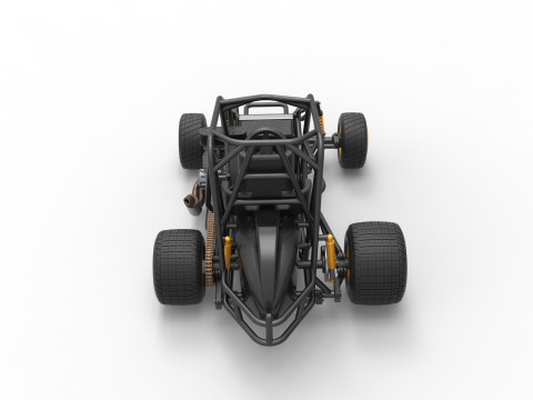 600 Micro sprint car Base Scale 1 to 25 3D Принт Модель