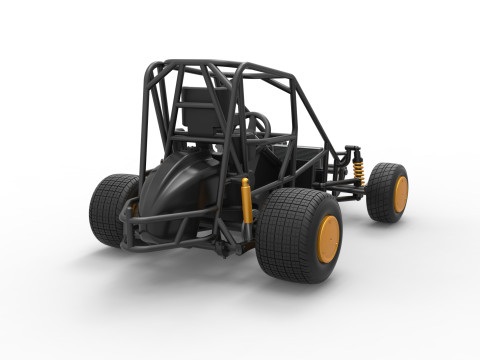 600 Micro sprint car Base Scale 1 to 25 3D Принт Модель