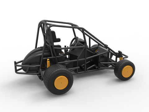 600 Micro sprint car Base Scale 1 to 25 3D Принт Модель