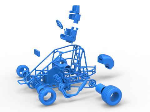 600 Micro sprint car Base Scale 1 to 25 3D Принт Модель