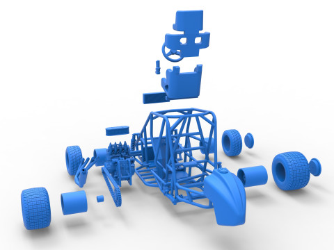 600 Micro sprint car Base Scale 1 to 25 3D Принт Модель