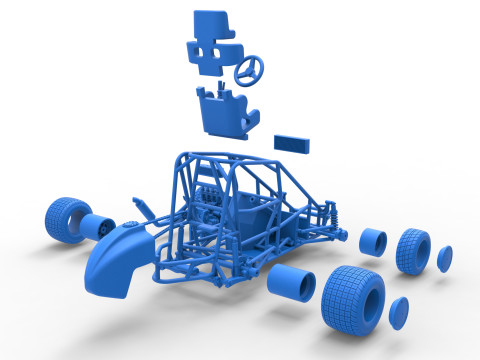 600 Micro sprint car Base Scale 1 to 25 3D Принт Модель