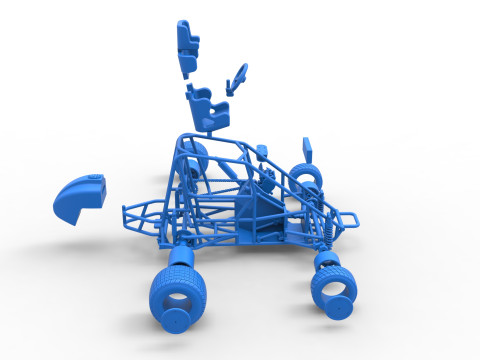 600 Micro sprint car Base Scale 1 to 25 3D Принт Модель