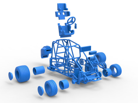 600 Micro sprint car Base Scale 1 to 25 3D Принт Модель