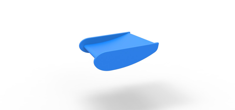 Wing of Vintage Asphalt Modified stock car Scale 1 to 25 3D Принт Модель .c4d .max .obj .3ds .fbx .stl .blend 