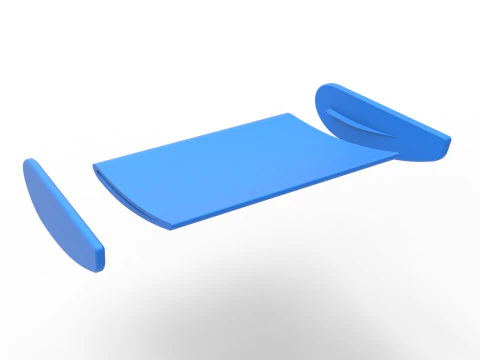 Wing of Vintage Asphalt Modified stock car Scale 1 to 25 3D Print Model
